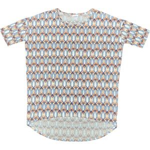 LuLaRoe Women’s Irma High Low Tunic Flowy Large Blue Orange NWT